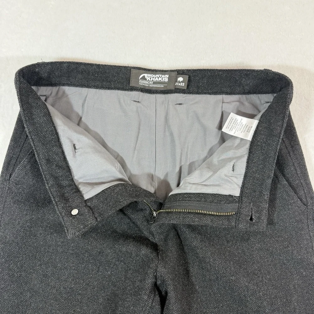 Mountain Khakis Men's Wool Blend Archer Herringbone Pant Modern Fit 31X32